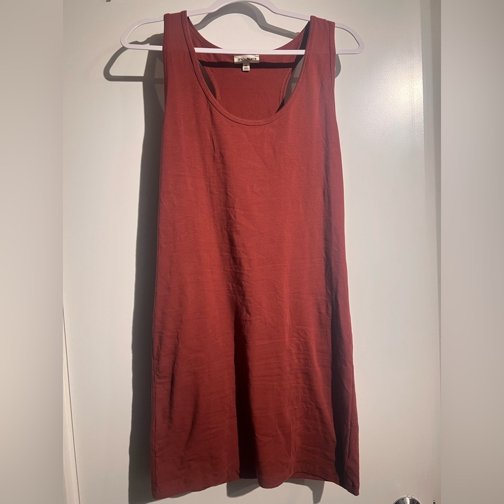 Zenana premium racer back  Rust Mini Dress